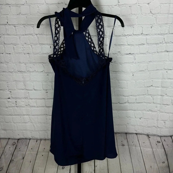 Lulu’s Any Sway, Shape, or Form Navy Blue Lace Halter Dress Size Small - Picture 3 of 8